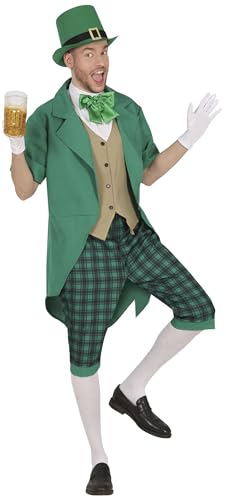 FIESTAS GUIRCA Déguisement pour homme Mr. Patrick - Charmant lutin vert - Costume Saint-Patrick pour homme Taille M 48-50