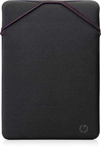 HP Custodia Protettiva Reversibile per Laptop Portatili fino a 14 Pollici, Profilo Sottile e Senza Cerniera, Tessuto in Neoprene Disinfettabile e Lavabile in Lavatrice, Colore Grigio/Malva