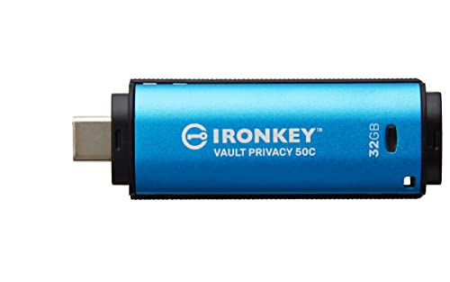 Kingston IronKey Vault Privacy 50 FIPS 197 Certified & XTS-AES 256-bit Encrypted USB TypeC Drive for Data Protection - IKVP50C/32GB - Image 3