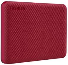 Toshiba Canvio Advance 2TB Portable External Hard Drive USB 3.0, Red - HDTCA20XR3AA