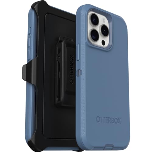 OtterBox Schutzhülle für iPhone 15 Pro Max (nur) Defender Series – Babyblaue Jeans (blau), Bildschirmlos, robust und langlebig… – Ansicht 6