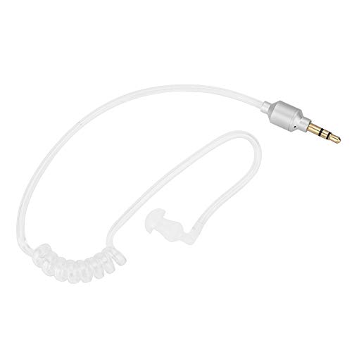Auricular Monoaural con Cable Auricular Antiradiación Manténgase Alejado de lo Electromagnético para una Conducción Segura Plata 3,5 * 1 * 1 Cm