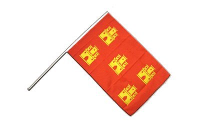 Drapeau Poitou Charentes sur hampe 60x90 cm pavillon régional haute résistance
