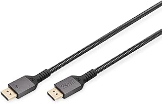 DIGITUS Kabel połączeniowy Displayport - Displayport 1.4-8K/60hz - kabel w oplocie - pozłacane styki - 1m - czarny