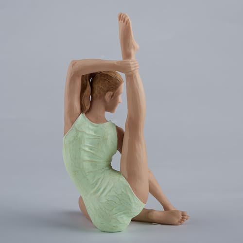 Estatua de resina pintada a mano pose yoga abstracta 16.5 cm miniatura 2