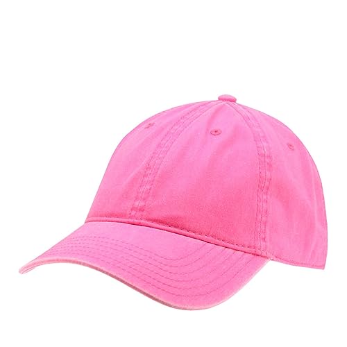Image of Classic Washed Cotton Baseball Cap - Vintage Adjustable Dad Hat, Curved Bill for Men Women, Outdoor Everyday Wear