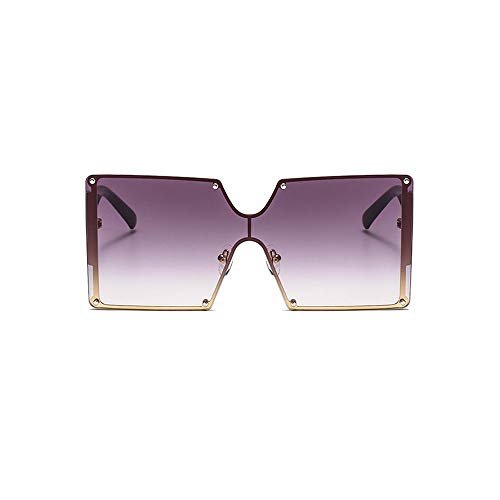 Image of mincl /Oversized Shield Sunglasses Woman 2019 Fashion Luxury Shades UV400 Vintage Flat Top Futuristic Sunglasses