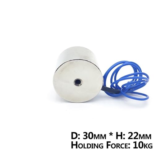 Électro-aimant 30/22 DC 24V cylindrique avec force de levage de 10KG solénoïde - 4