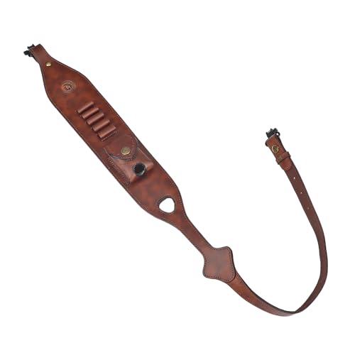 TOURBON Leather Rifle Gun Sling for Hunting