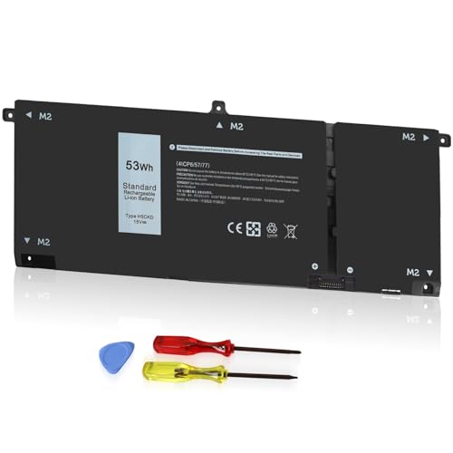 53Wh H5CKD 15V Battery for Dell Inspiron 7506 7405 7306 7300 7500 5406 5400 2-in-1 Silver 5502 5501 5402 5401 5505 5300 5301 5508 5509 Latitude 3410 3510 Vostro 5502 5501 5402 5401 p102f p126g 9077G