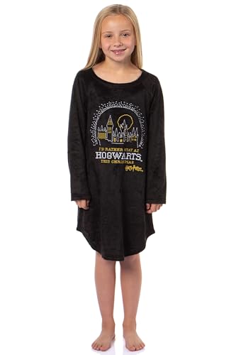 Harry Potter Girl's I'd Rather Stay At Hogwarts This Christmas Wizarding World Sleep Pajama Nightgown