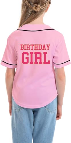 Girls Birthday Shirt Birthday Baseball Jersey Toddler First Birthday Outfit Age 1-103