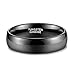TRUMIUM 6mm Black Tungsten Ring for Men Women High Polished Comfort Fit Wedding Band Size 10