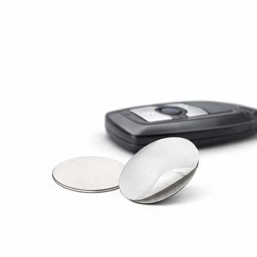 Aluminium Aufkleber für Autoschlüssel 11 mm –Key Remote Emblem Sticker mit hochfester Klebeschicht für Fahrzeugschlüssel, Fernbedienung & Zündschlüssel, 2 Stück Set