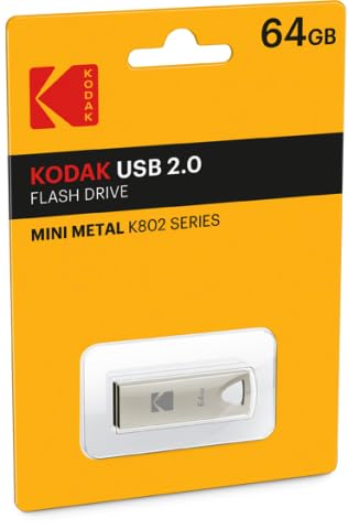 Clé USB 64Go KODAK K800 noire compacte pour le stockage de données au quotidien