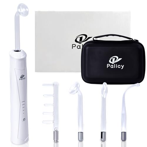 Wireless Lift Wand Professional High Frequency Facial Wand Machine Includes 4 Electrodes,Therapy Wand - Xenon Gas Diminish Wrinkles, Scars, Dark Circles, Breakthrough Device for Beauty (White)