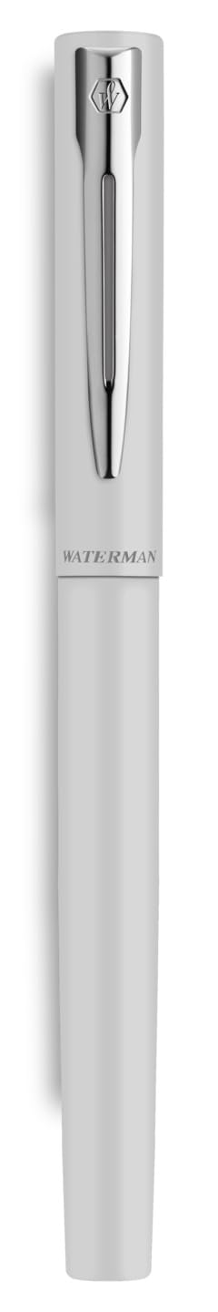 Waterman Allure Ensemble d'écriture avec gravure – Set de stylo à bille et stylo roller personnalisé – Ensemble d'instruments d'écriture de luxe en noir – Cadeau élégant pour femmes et hommes (White