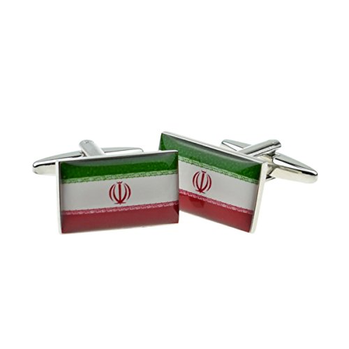 Mancuernillas hombre bandera Irán un tamaño