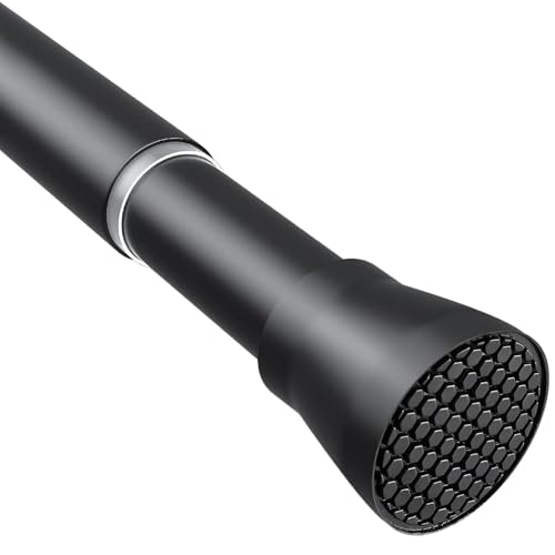 Bastone Tenda a Pressione Allungabile per Decorazioni,Tubo Allungabile per Tenda Doccia Bastone Estensibile a Pressione Aste Per Tende Senza Forare 70-127cm, Nero(1 Pezzo)