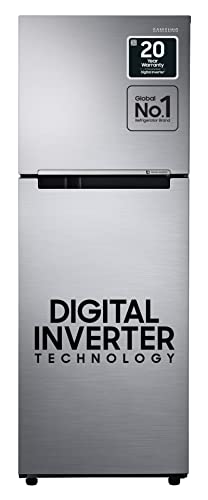 Image of Samsung 253 L 1 Star with Inverter Double Door Refrigerator Appliance (RT28A3021S8 /HL, Grey, Elegant Inox)