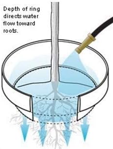 Miniatura 6 de WaterRounds Paquete de 6 anillos de plantación de 16 pulgadas. Protección de paisaje y jardín, redondos, bordes. Retención de agua para regar