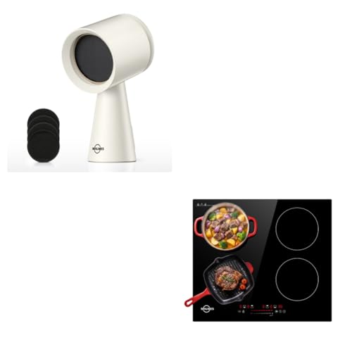 Mini hotte aspirante portable de table 3 vitesses avec plaque induction 4 feux de cuisine