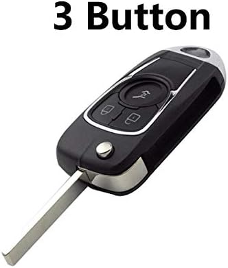 Modified Car Key Shell 2/3 Button Flip Folding Replacement Cover Case Fob for Opel Insignia Astra Buick for Chevrolet Cruze (3 Buttons)