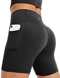 Yogaration Short Deportivo de Cintura Alta Mujer, Mallas Cortas Push up Sin Costuras, Pantalones Cortos Antirozaduras, Leggins Shorts Elásticos para Yoga Gym Running Fitness