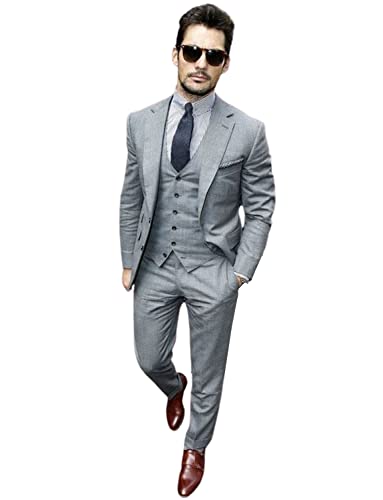 Men's Suit Business Trip Casual Daily Single Breasted Jacket Vest and Pants