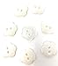 Boutons Fleur 12mm 2 Trous - Lot DE 10 - Blanc
