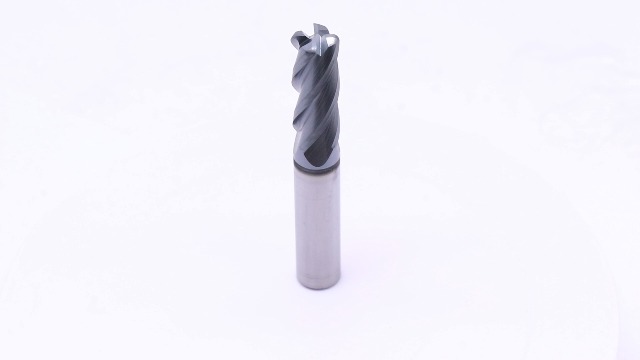 Image of 3 /8 inch 4 Flute Solid Carbide End Mill, 0.06 inch Corner Radius, AlTiN Coated | 30 Degree Helix, 3 /8 inch Cutting Diameter, 3 /8 inch Shank Diameter, 1 inch Length of Cut, 2-1 /2 inch Overall Length
