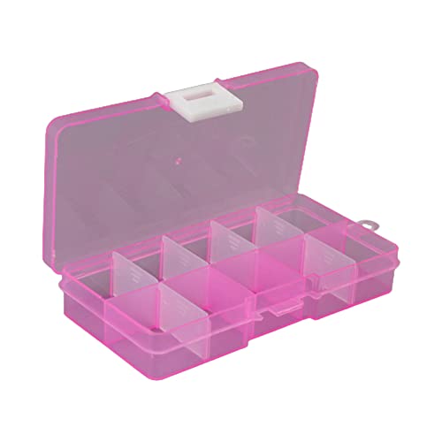 Clear Storage Box 10 Compartment With Sealing Lid Container For Case For Small Jewelry For Multicolor Organization Holder
