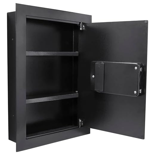 Barska Biometric Fingerprint Security Wall Safe 0.52 Cubic Ft