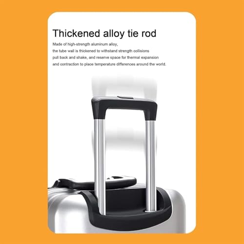 22-inch Aluminum Cabin Luggage with USB Charging Port, Durable Hardside Trolley Suitcase with 360° Spinner Wheels, Ideal Carry-on Luggage for Travel & Business4