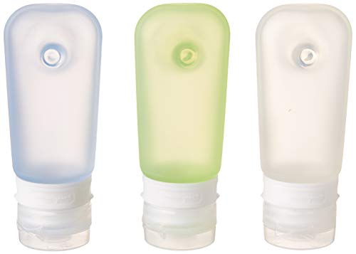 Humangear Gotoob Travel Bottles, 3-Pack, Clear/Blue/Green, Medium (2 Oz) #TOP1