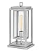Hinkley Republic Collection One Light 5W Med. LED Outdoor Medium Pier Mount Lantern, Satin Nickel