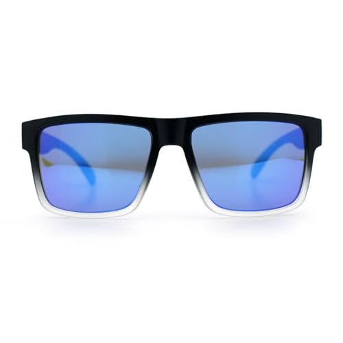 Mens Classic Suburb Urban Rectangular Sport Horn Rim Plastic Sunglasses4