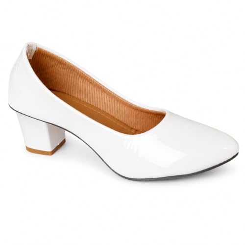 Image of Women's Block Heel Pumps | Comfortable Slip-On Office & Casual Heels | Stylish Women's Pumps