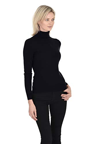 Cashmeren Women’s Essential Knit Turtleneck Sweater 100% Merino Wool Long Sleeve Roll Neck Pullover2