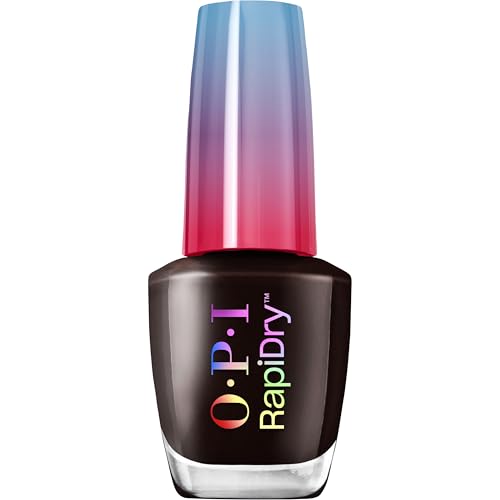 OPI RapiDry™ - Esmalte de uñas secado rápido - Sin Imperfecciones ni Marcas - Esmalte Vegano - Hi Speed! - Esmalte de Uñas Marrón (9ml)