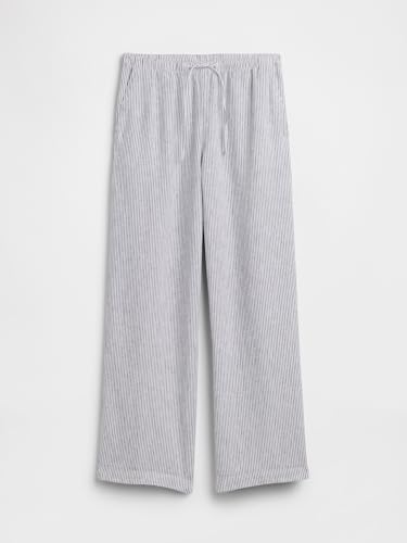 Image of Gap Womens Wide Leg Linen Pull on Pant