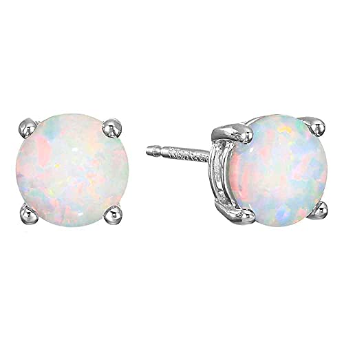 Boucles d'oreilles chakra healing avec birthstone ronde et fermoir