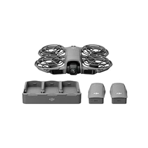 DJI Neo 2 Fly More Combo (nur Drohne), Start und Landung auf der Handfläche, Gestensteuerung, ActiveTrack, Omnidirektionale Hinderniserkennung, Drohne für Einsteiger, 3 Akkus