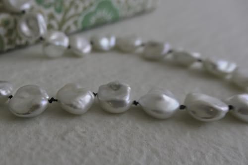 Collier perles de riz d'eau douce et argent 925 de qualité joaillerie - 7