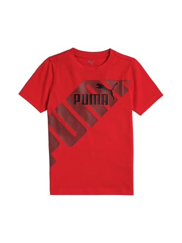 Image of Puma Boys' Short Sleeve Cotton Graphic T-Shirt, Crewneck