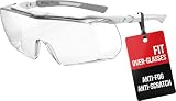 ACE Evo OTG Gafas de trabajo para usuarios con gafas - sobregafas de seguridad para el trabajo - construcción, artesanía e industria - EN 166 - Blanco