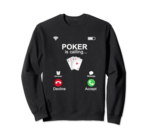 Divertido Poker Jugador De Cartas Casino Jugador Poker Sudadera