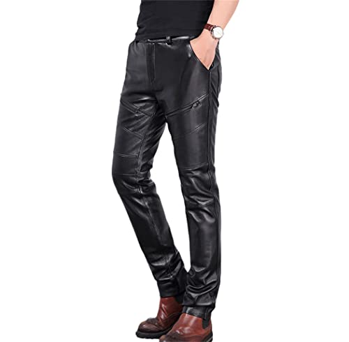 Pantalon grande taille homme en cuir pour oublier les vêtements serrés