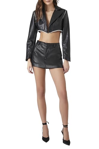 Forever 21 Women's Cropped Faux Leather Jacket4