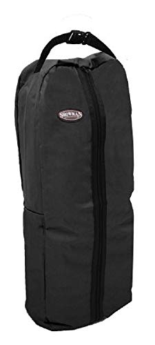 Showman Black Durable Nylon Halter Bridle Rein Handle Front Zipper Carry Bag